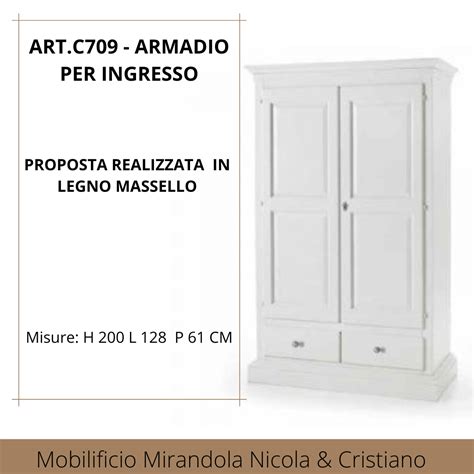 ART C 709 ARMADIO PER INGRESSO IN LEGNO Mobilificio Mirandola