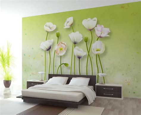 3d wallpaper for room Flower bedroom background wall flower wallpaper ...