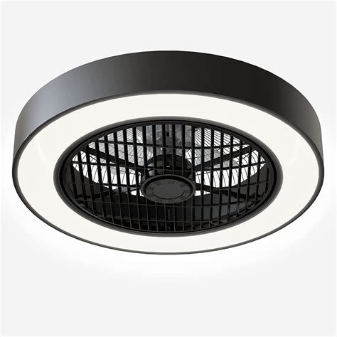 Enclosed Ceiling Fan with Lights Low Profile Fan Black Ceiling Fans ...