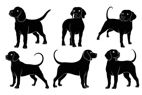 Hand Drawn Silhouette Of Beagle Dog 7178868 Vector Art At Vecteezy