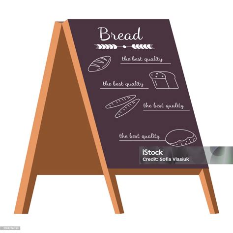 Bakery Shop Menu Isolated Icon Bread And Pastry Stock Illustration