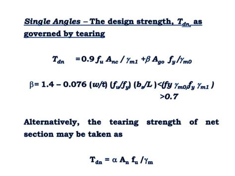 Design Of Tension Members Ppt