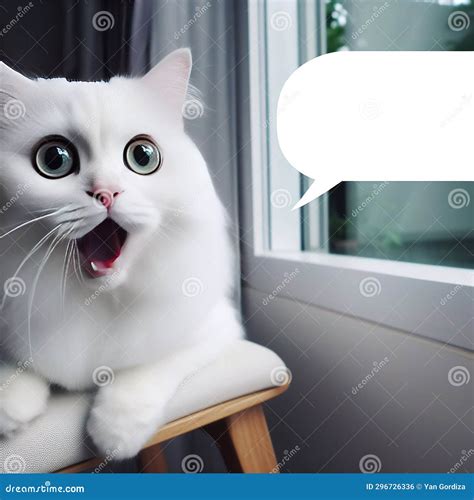 The Cat With His Mouth Open Is Very Surprised Generative AI Stock