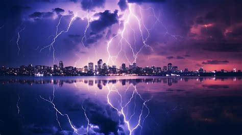 Purple Lightning Storm Wallpaper