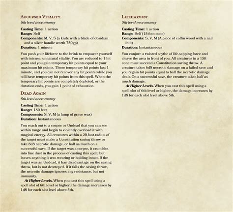 Deathly Tools of the Necromancer - Three spells for the more combat ...