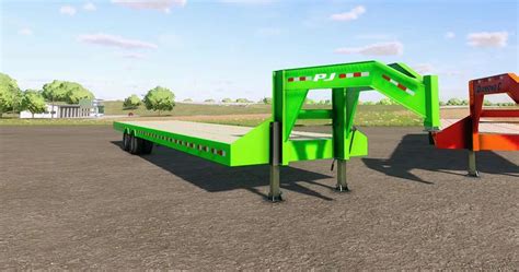 40FT Gooseneck multibrand trailer v1.0 FS22 Mod | Farming Simulator 22 Mod