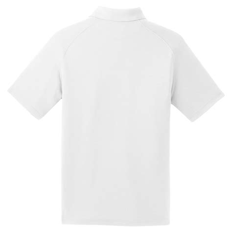 Sport Tek Mens White Dry Zone Raglan Polo