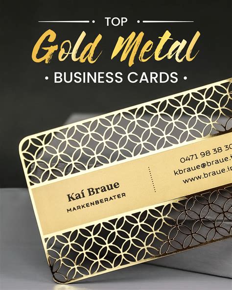 Top Gold Metal Business Cards Metal Business Cards My Metal