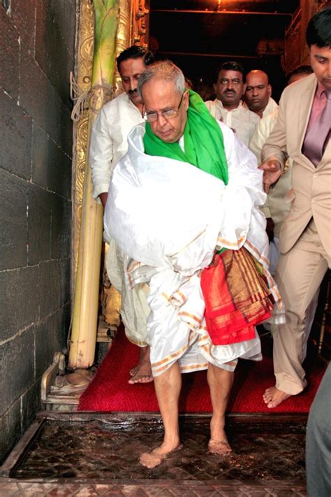 Pranab Mukherjee In Tirumala Temple