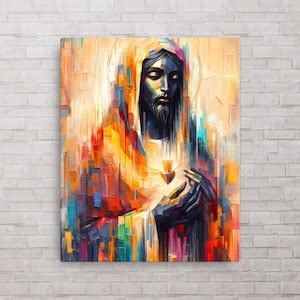 Black Jesus Painting, Afro Canvas Print, Black Jesus Art, Abstract ...