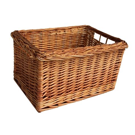 Large Wicker Shopping Trolley Basket Lined Wicker Baskets Wicker Basket