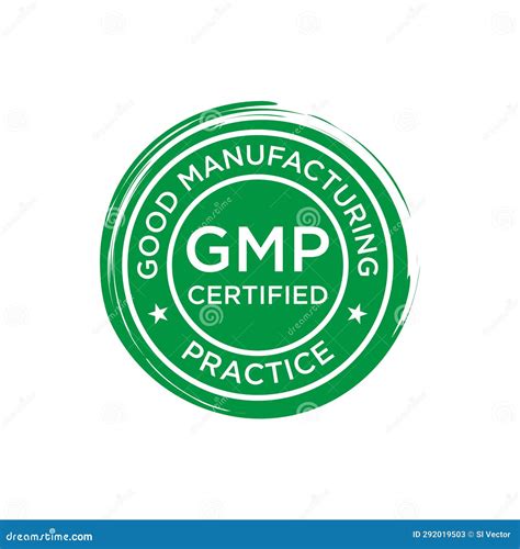 Gmp Good Manufacturing Practice Certified Logo Vector Stock Vector