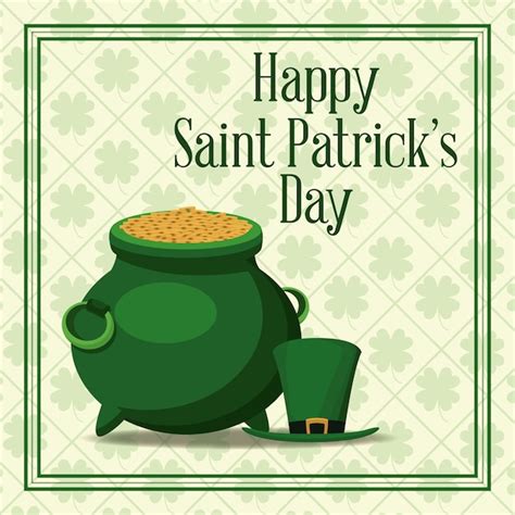 Premium Vector Happy Saint Patricks Day Card