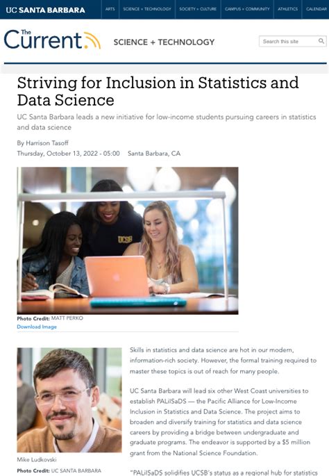 UCSB The Current: Striving for Inclusion in Statistics and Data Science ...