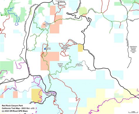 Red Rock Canyon Park - California Trail Map