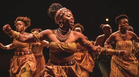 Un Spectacle De Danse Africaine Au Festival Afro américain Photo Premium