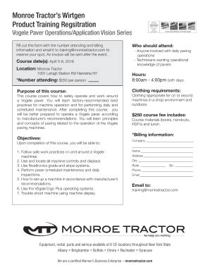 Fillable Online Vogele Paver Operations Application Vision Series Fax