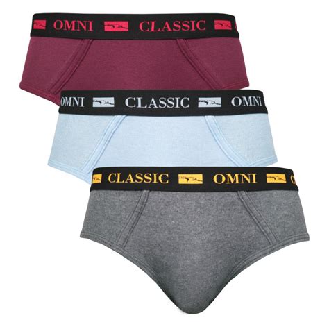 Omni By Soen Mens 3in1 Emblem Ribbed Cotton Bikini Brief Lazada Ph