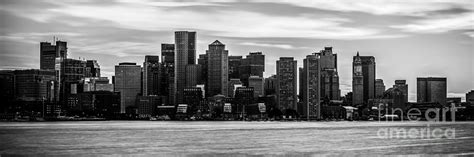 Boston Skyline Black and White Panoramic Picture Photograph by Paul ...