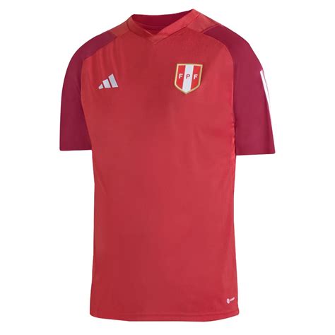 Ripley CAMISETA FÚTBOL HOMBRE ADIDAS GC6426 ENTRENAMIENTO PERÚ 2023 ROJO