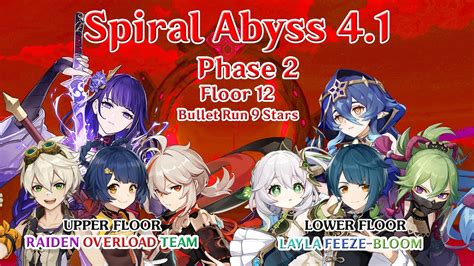 Spiral Abyss Phase Floor Bullet Run Stars Raiden