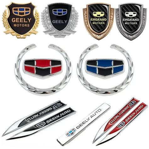 Metal Car Stickers Fender Side Rear Tail Emblem Badge For Geely CK