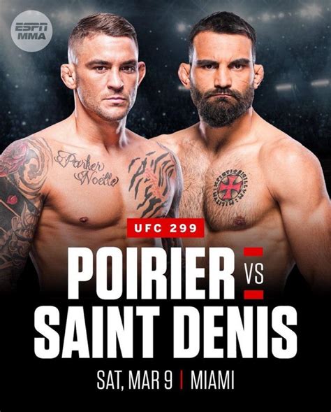 OFFICIEL Benoît Saint Denis VS Dustin Poirier UFC MMA sur Onche