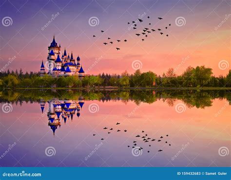 Fairytale Burg Sazova Park Eskisehir Türkei Stockbild Bild von blume