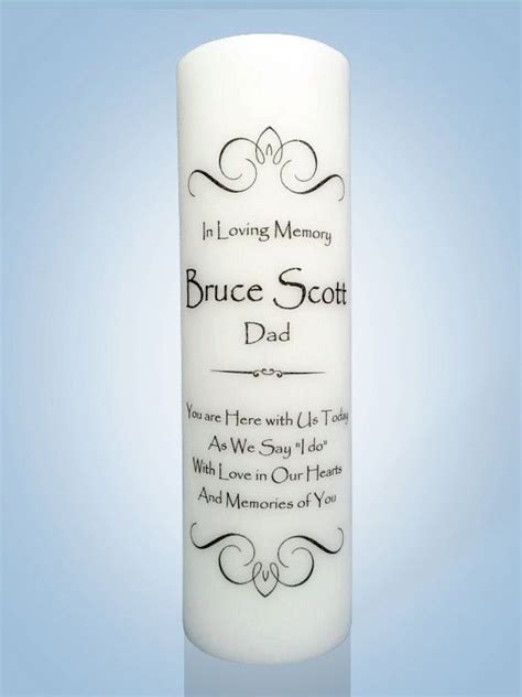 Personalized Wedding Memorial Candle | Memory candle wedding, Memorial candle, Personalized ...