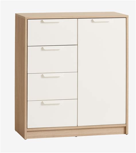 Commode Tiroirs Porte Jenslev Ch Ne Blanc Jysk