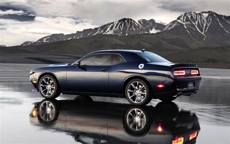 Dodge Challenger Srt Hellcat Hd Wallpaper With Mountain Reflection