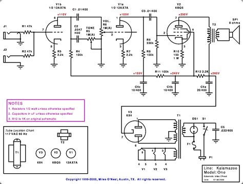 1 Watt Tube Guitar Schematic