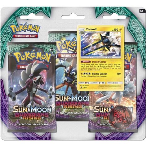 Pokemon Trading Card Game Sun Moon SM2 Guardians Rising 3 Pack