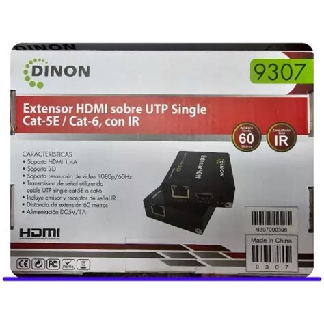 Extensor Video Hdmi Por Cable Utp Activo Rj45 Hasta 60m Cuotas Sin