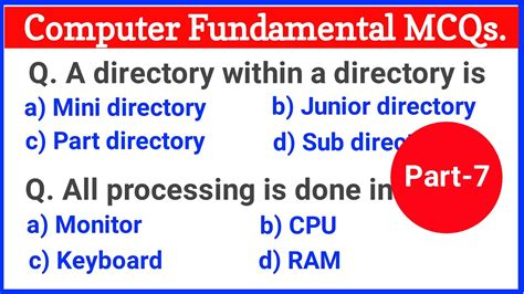 900 Computer Fundamentals MCQ Questions And Answers Part 7 YouTube