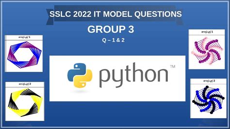 Sslc It Model Questions Group Python Graphics Idle Youtube