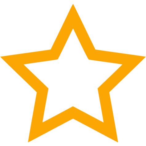 Orange star 5 icon - Free orange star icons