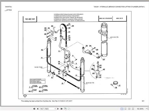 Manitou Forklift MSI 30 D Part Manual