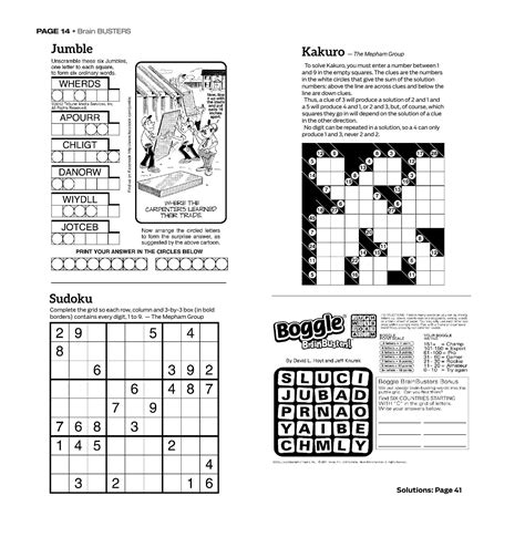 Boggle Brain Busters Printable Printable Word Searches