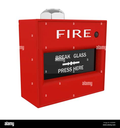 Fire Alarm Switch Isolated Stock Photo - Alamy