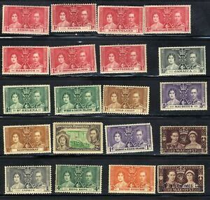 1937 British 12th May Coronation King George VI 20 Stamp Set MNH OG