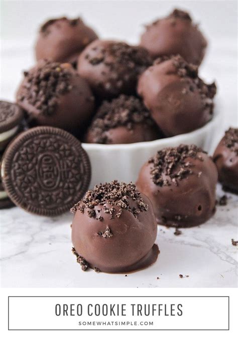 3 Ingredient Oreo Cookie Truffles Recipe Oreo Cookie Truffles Holiday Baking Easy Desserts