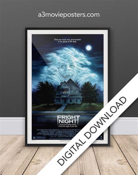 Fright Night Movie Poster, 1985 Digital Poster Download, 300dpi Jpeg ...