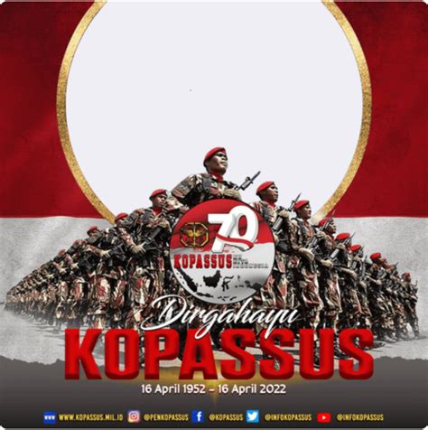 Ragam Twibbon HUT Kopassus Ke 70 Tahun 2022 Waca Berita