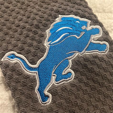 Detroit Lions Embroidered Towel Honolulu Blue And Silver