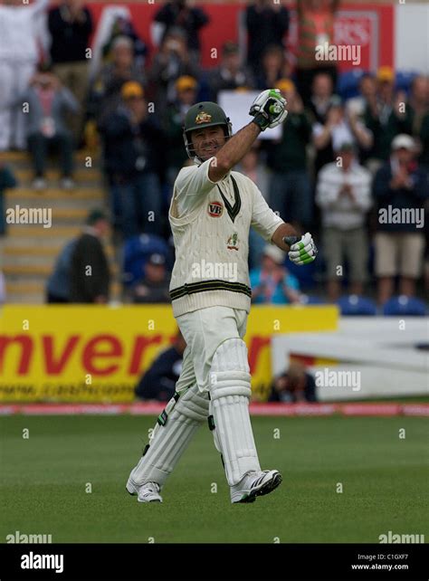 Ricky Ponting Celebrates His Century During The England V Australia