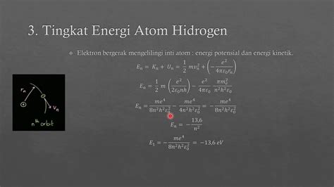 Fisika Modern Tingkat Energi Atom Hidrogen Youtube