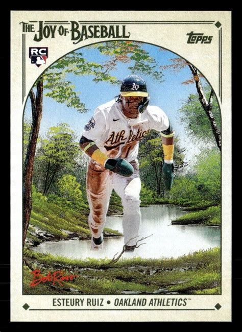 Esteury Ruiz Topps X Bob Ross Joy Of Baseball Oakland Athletics