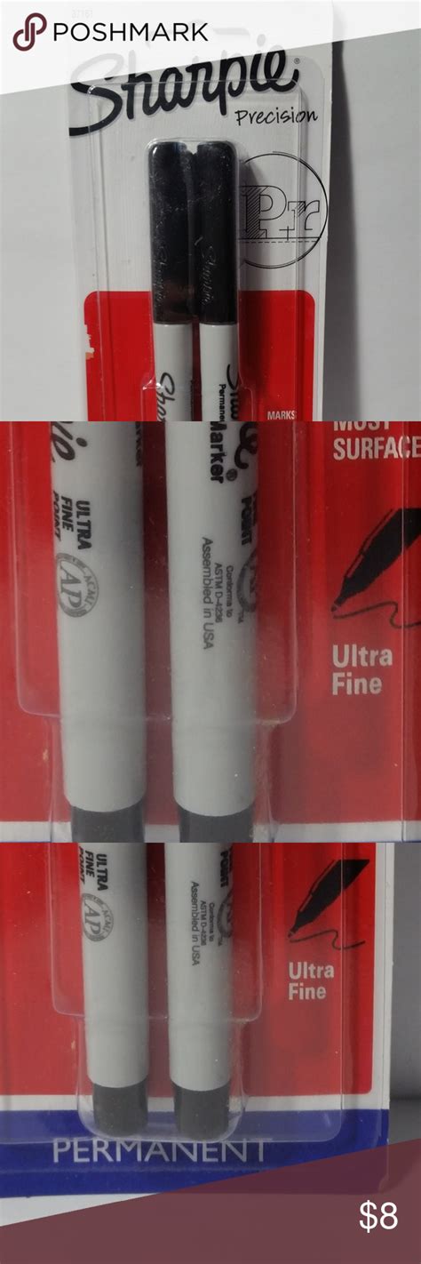 2 Sharpie Ultra Fine Tip Permanent Marker 525 Sharpie Permanent