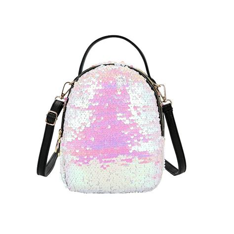 Gradient Color Fashion Flash School Girls Glitter Backpack In 2020